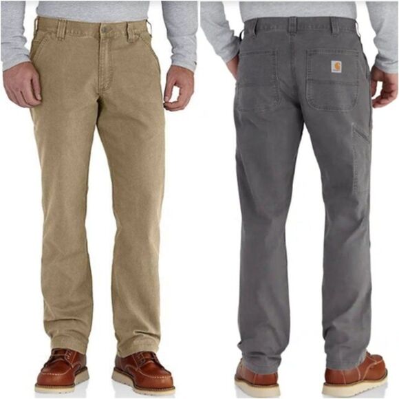 CARHARTT Rugged Flex Relaxed Fit Canvas Work Pants 5-Pocket BUNDLE Sz 42 x 32 - Picture 1 of 12